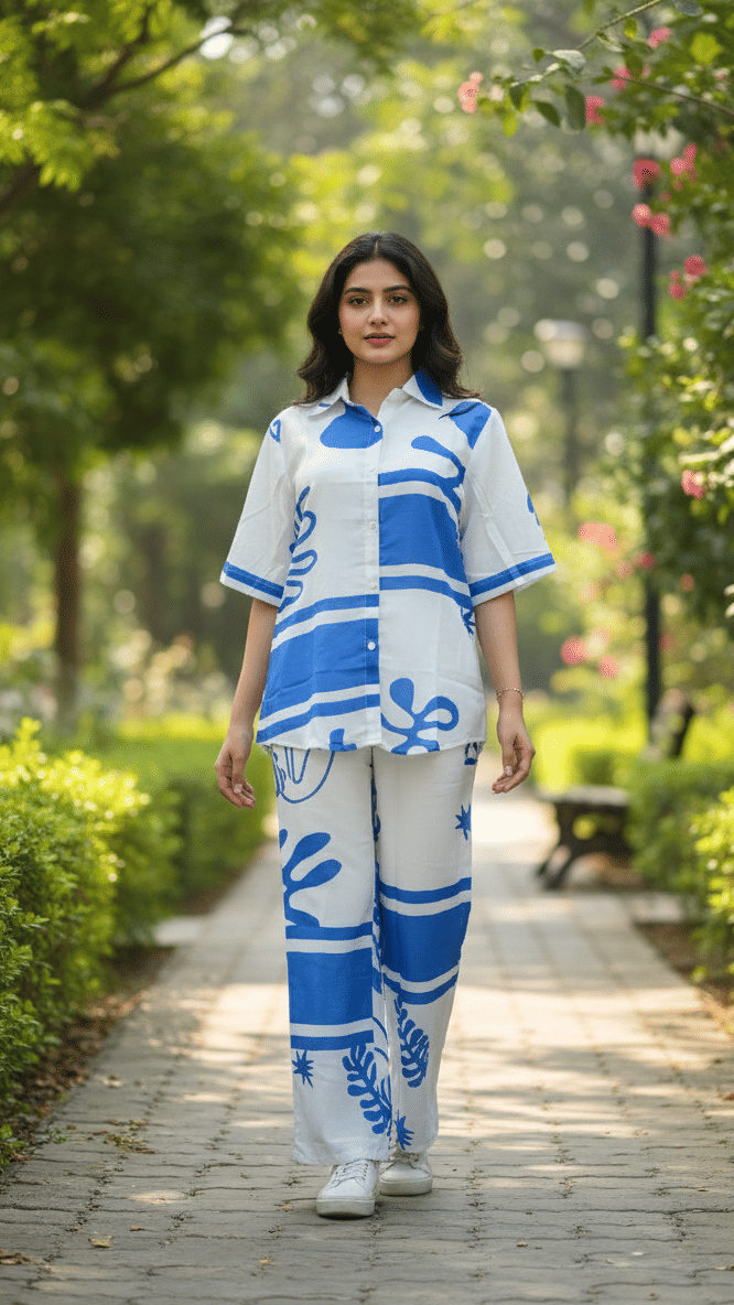 Flavia Creation Women Top With Trousers Co-Ord Set ( Multicolor )     			Flavia Creation Women Top With Trousers Co-Ord Set ( Multicolor )