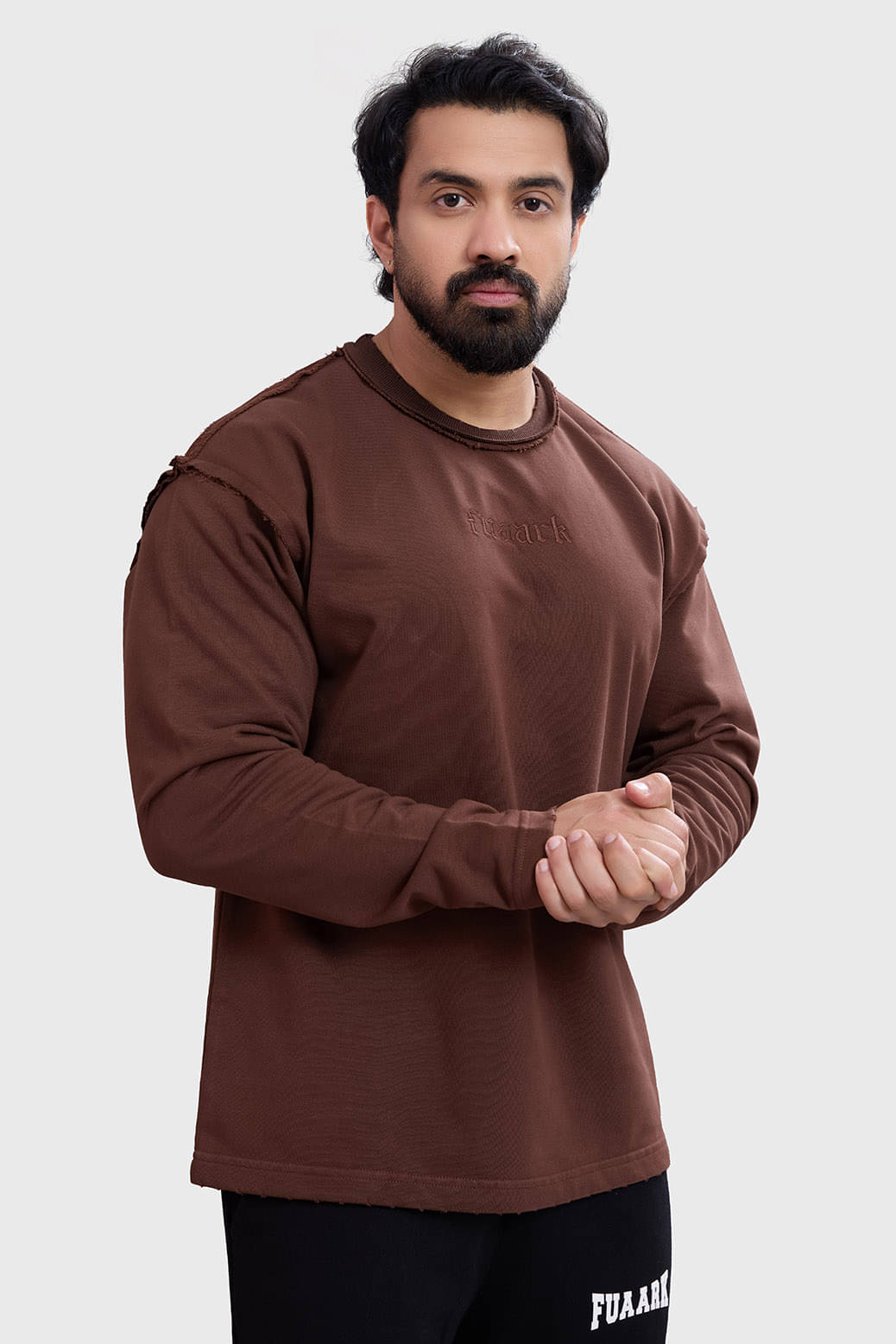 Fuaark Polyester Round Neck Men's Sweatshirt - Brown ( Pack of 1 ) Fuaark Polyester Round Neck Men's Sweatshirt - Brown ( Pack of 1 )