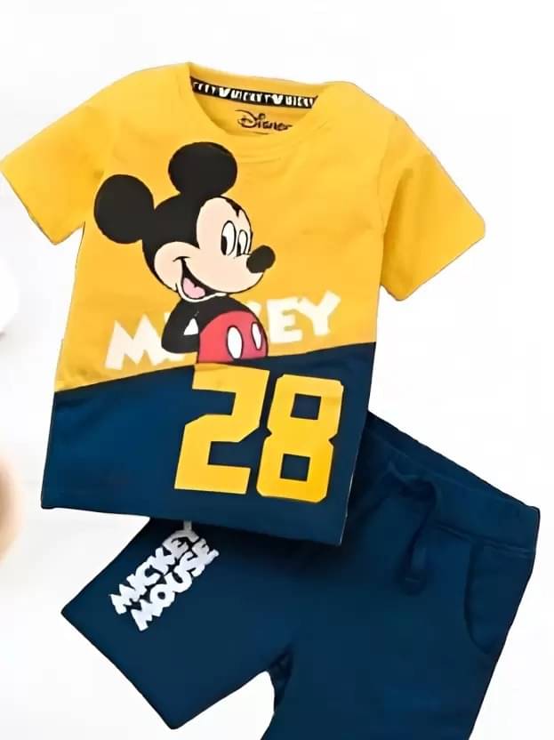 Generic Pack of 1 Baby Boys Cotton Blend T-Shirt & Shorts Set ( Mustard ) Generic Pack of 1 Baby Boys Cotton Blend T-Shirt & Shorts Set ( Mustard )