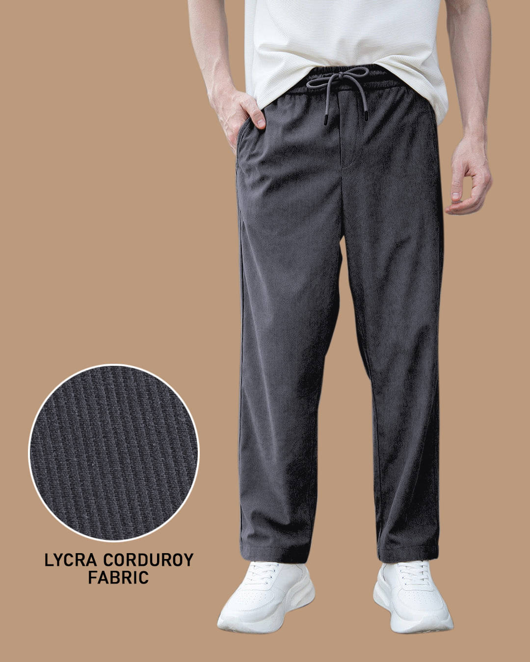     			GIBBONTE Relax Men's Trouser - Grey ( Pack of 1 )