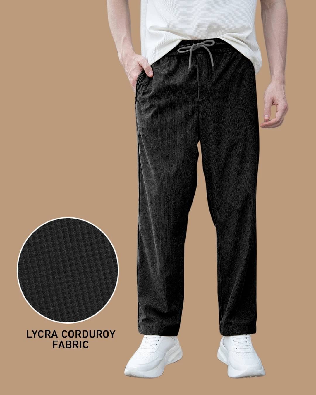     			GIBBONTE Relax Men's Trouser - Black ( Pack of 1 )