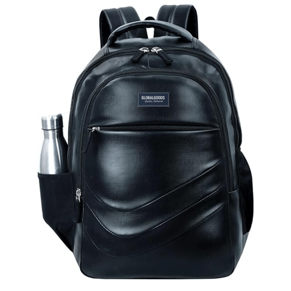 GLOBALGOODS Black Leather Backpack For Kids GLOBALGOODS Black Leather Backpack For Kids