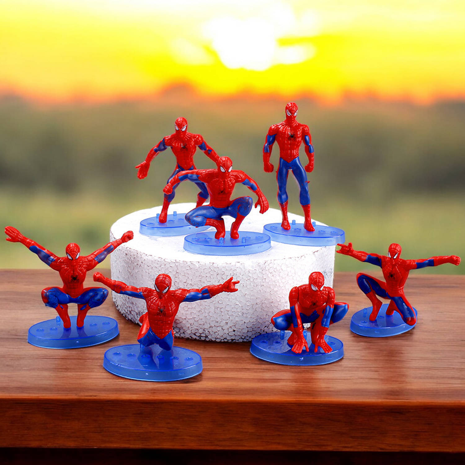 Gopalvilla Pack Of 7 Spiderman Figures Toy Birthday Cake Topper Set Gopalvilla Pack Of 7 Spiderman Figures Toy Birthday Cake Topper Set