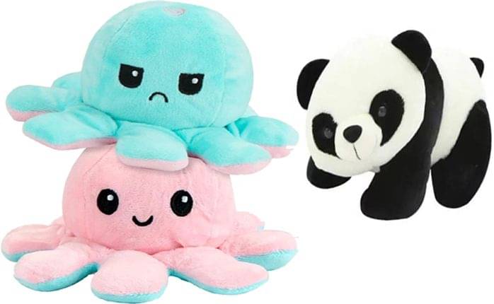 HELLOBEAR Huggable Stuiffed Octopus With Panda Soft Toy For Kids/Gift Item - 26 cm (Multicolor) HELLOBEAR Huggable Stuiffed Octopus With Panda Soft Toy For Kids/Gift Item - 26 cm (Multicolor)