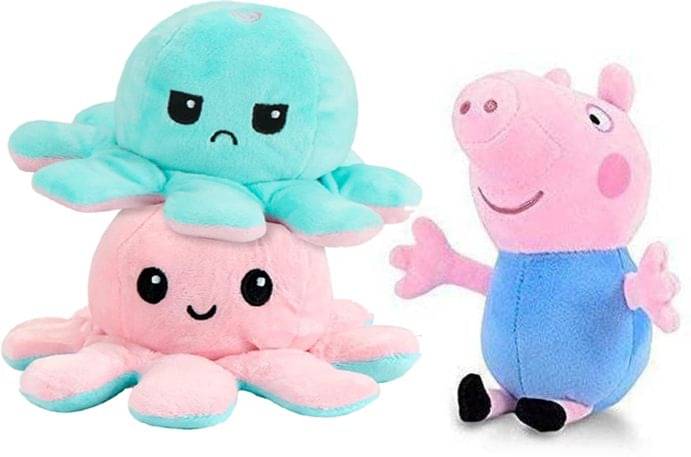 HELLOBEAR Huggable Stuiffed Octopus With Pepa Pig Soft Toy For Kids/Gift Item  - 26 cm (Multicolor)     			HELLOBEAR Huggable Stuiffed Octopus With Pepa Pig Soft Toy For Kids/Gift Item  - 26 cm (Multicolor)