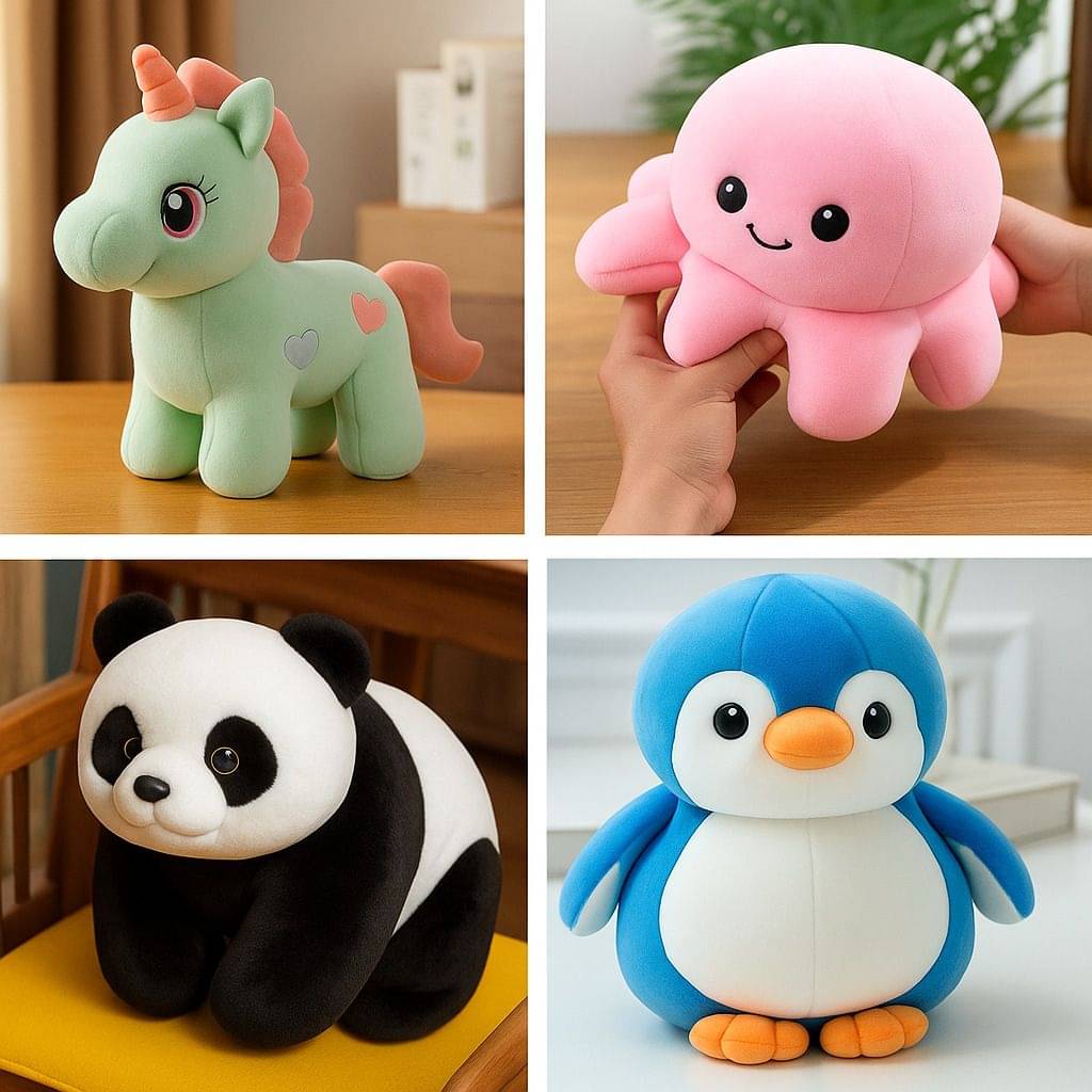     			HELLOBEAR Super Soft & Huggable Stuffed Animals for Boys & Girls  - 18 cm (Multicolor)