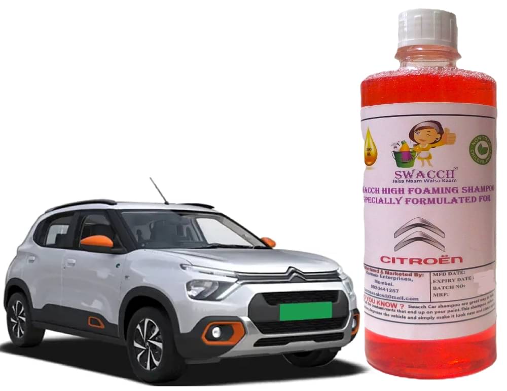     			High Foaming Car Shampoo Formulated For Citroen e-C3 I Non-Toxic Formula I Ph Balanced I Super Saver Pack I Premium Wax Formulation I Glossy & Shine I 500ml