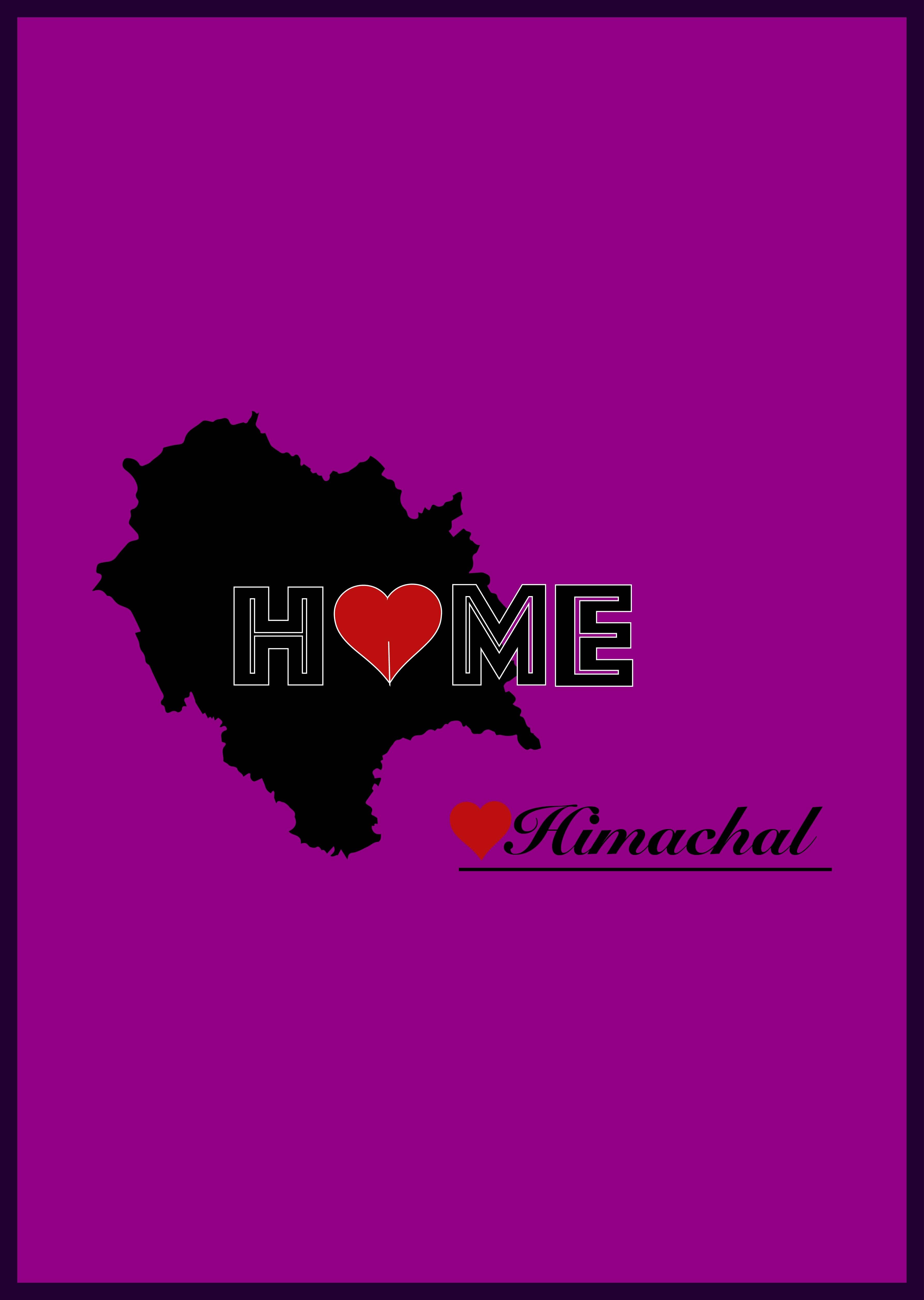     			"Himachal Pradesh Home Love" Wall Poster