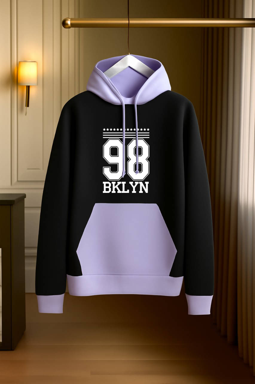     			Hype Thread Fleece Hooded Men's Sweatshirt - Black ( Pack of 1 )