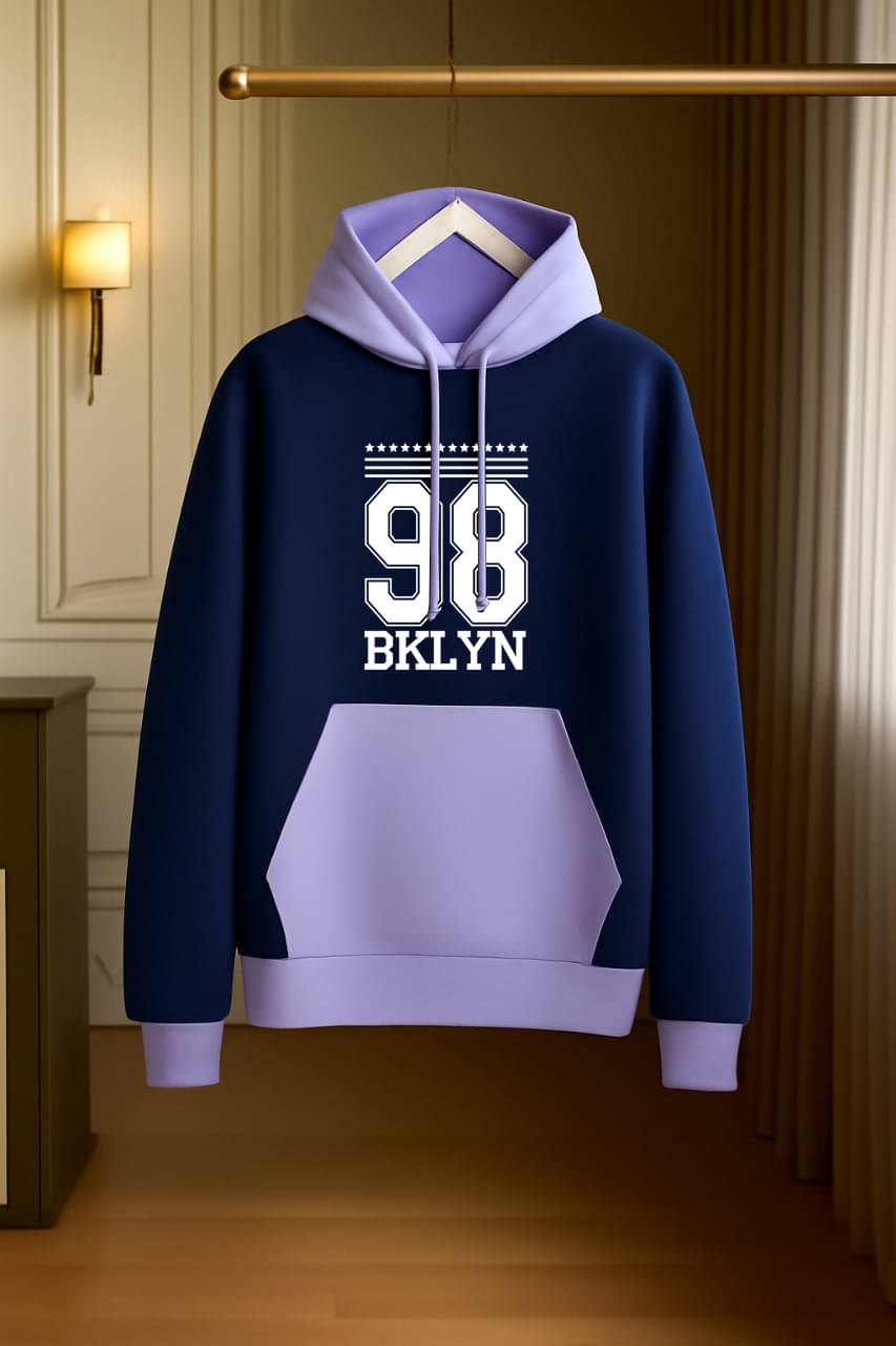 Hype Thread Fleece Hooded Men's Sweatshirt - Navy ( Pack of 1 ) Hype Thread Fleece Hooded Men's Sweatshirt - Navy ( Pack of 1 )