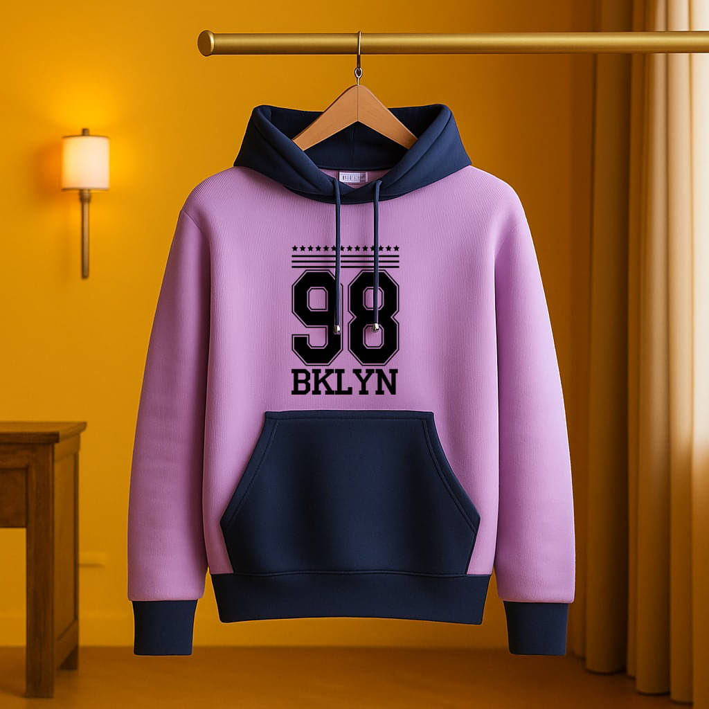     			Hype Thread Fleece Hooded Men's Sweatshirt - Lavender ( Pack of 1 )