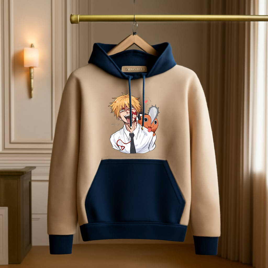     			Hype Thread Fleece Hooded Men's Sweatshirt - Cream ( Pack of 1 )