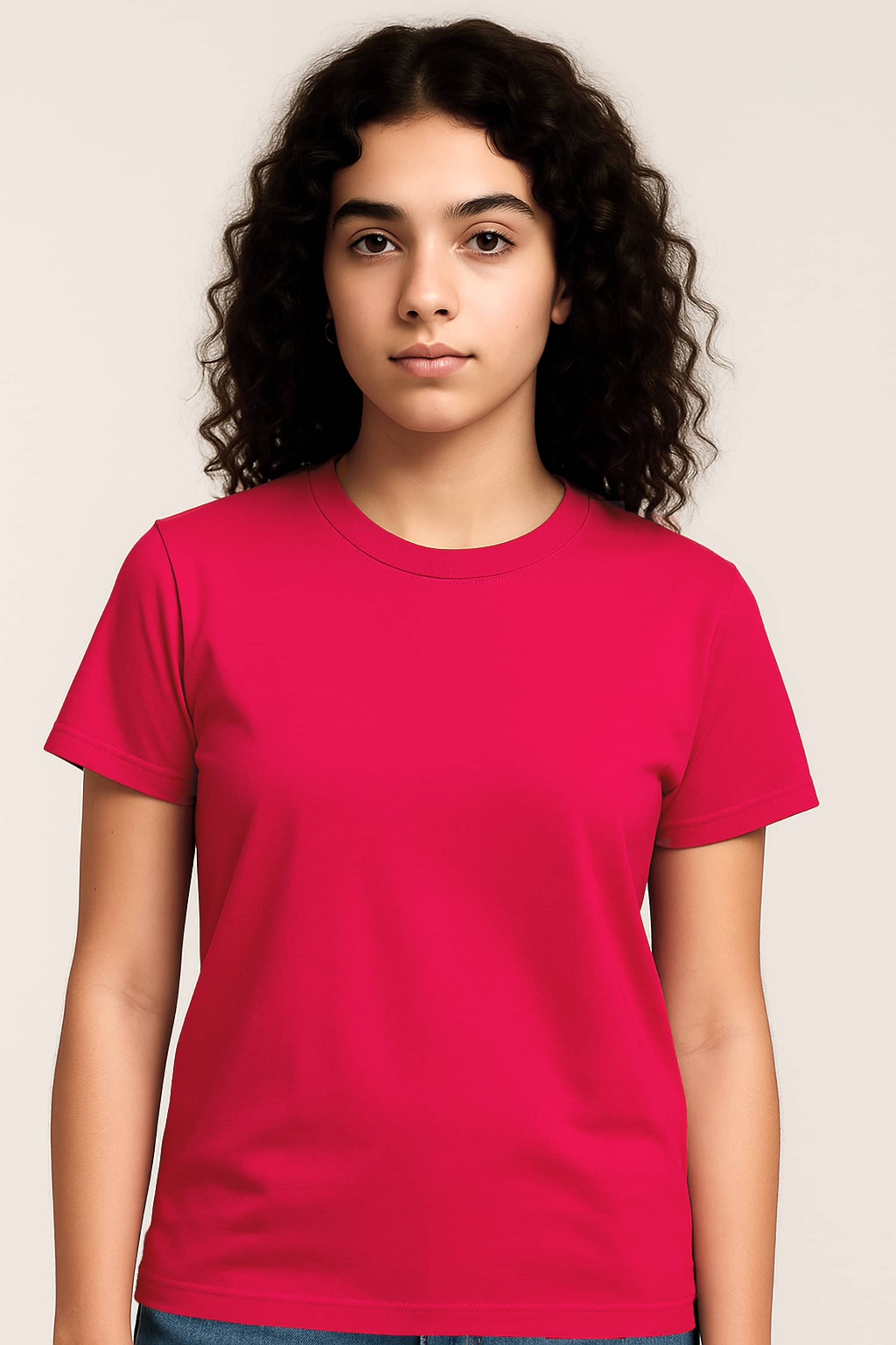     			Inner Element Pack of 1 Girls 100% Cotton T-Shirt ( Pink )