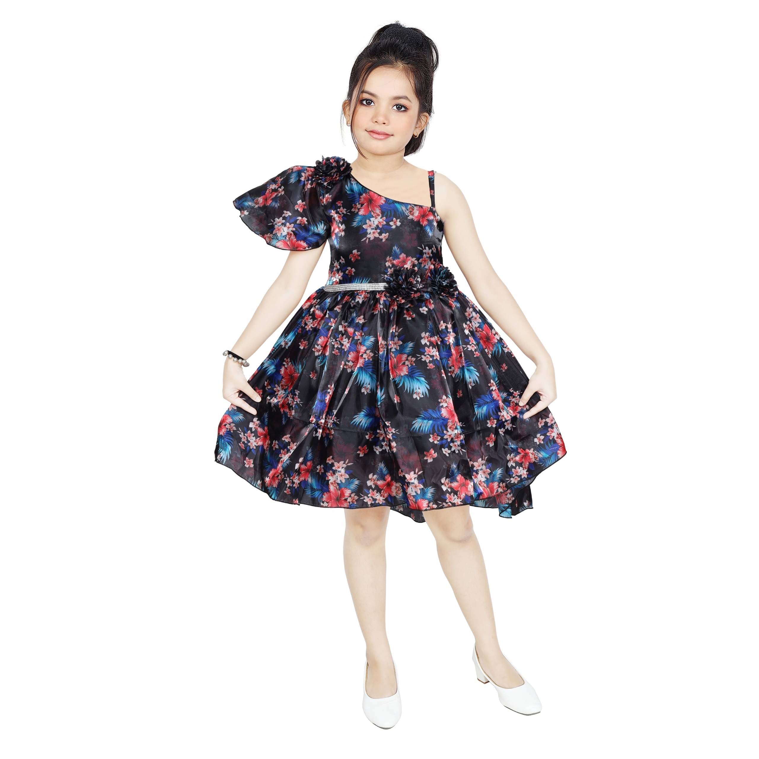 KJD Organza Dress For Baby Girls ( Pack of 1 , Black ) KJD Organza Dress For Baby Girls ( Pack of 1 , Black )