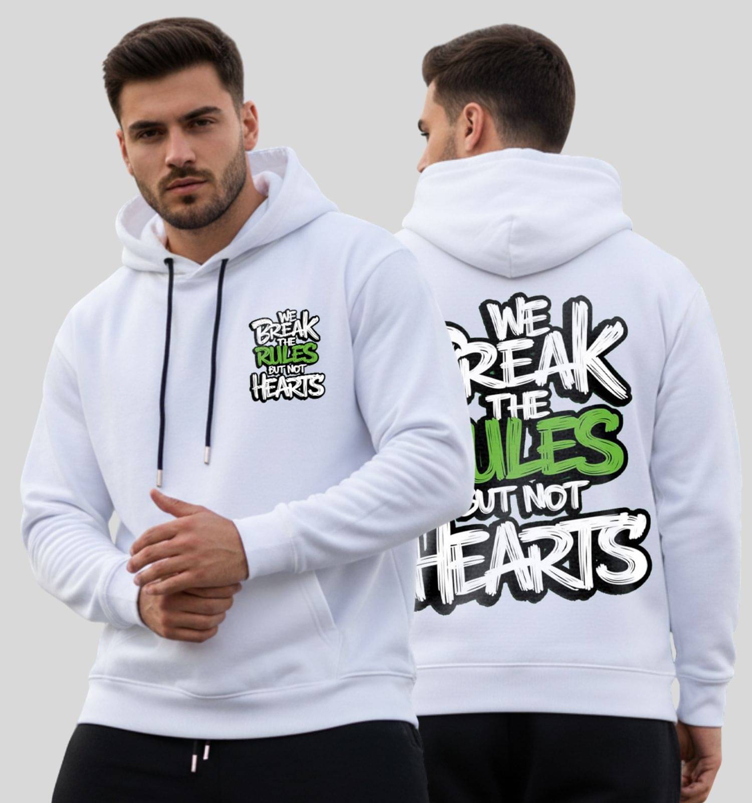 Kanhuzzz Fleece Hooded Men's Sweatshirt - White ( Pack of 1 ) Kanhuzzz Fleece Hooded Men's Sweatshirt - White ( Pack of 1 )