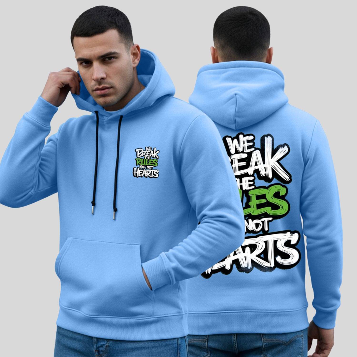 Kanhuzzz Fleece Hooded Men's Sweatshirt - Blue ( Pack of 1 ) Kanhuzzz Fleece Hooded Men's Sweatshirt - Blue ( Pack of 1 )