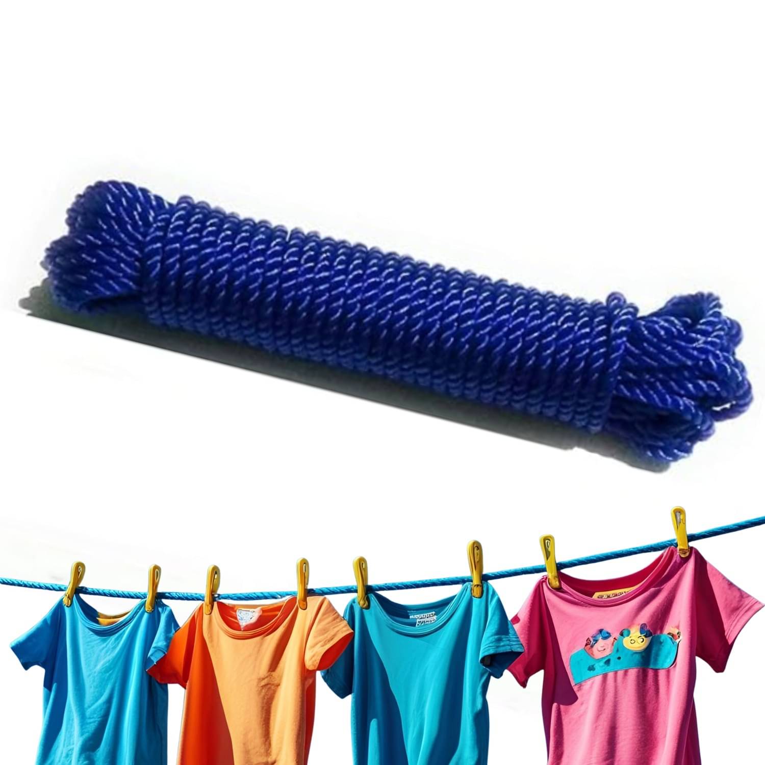 Kids Mandi Nylon Rope 10 Meter Multipurpose Cloth Hanging Work | Strong & Durable Multicolor Utility Rope for Indoor & Outdoor Use Kids Mandi Nylon Rope 10 Meter Multipurpose Cloth Hanging Work | Strong & Durable Multicolor Utility Rope for Indoor & Outdoor Use