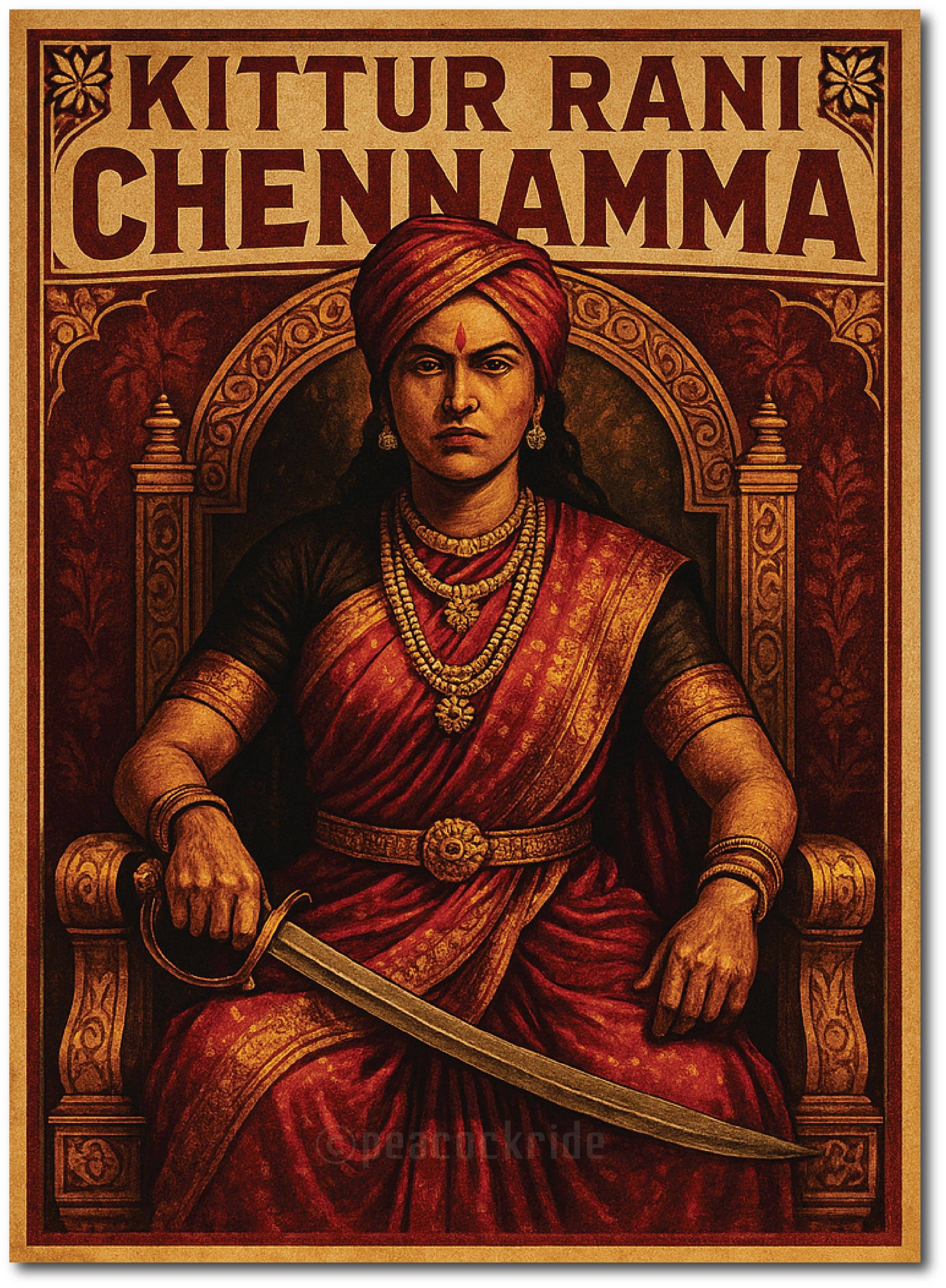     			Kittur Rani Chennamma I Queen of Kittur I Karnataka I Wall Poster