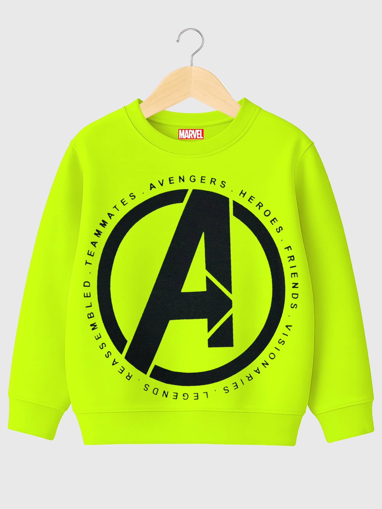 Kuchipoo Pack of 1 Boys Fleece Sweatshirt ( Neon Green )