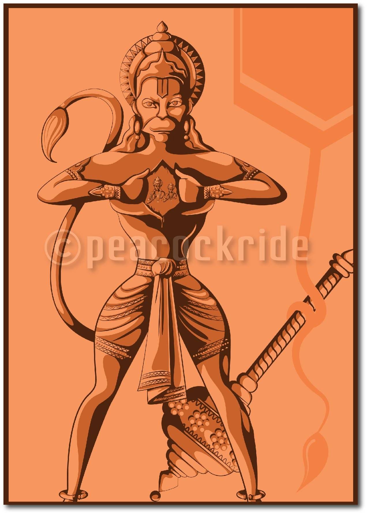     			"Lord Hanuman" Wall Poster
