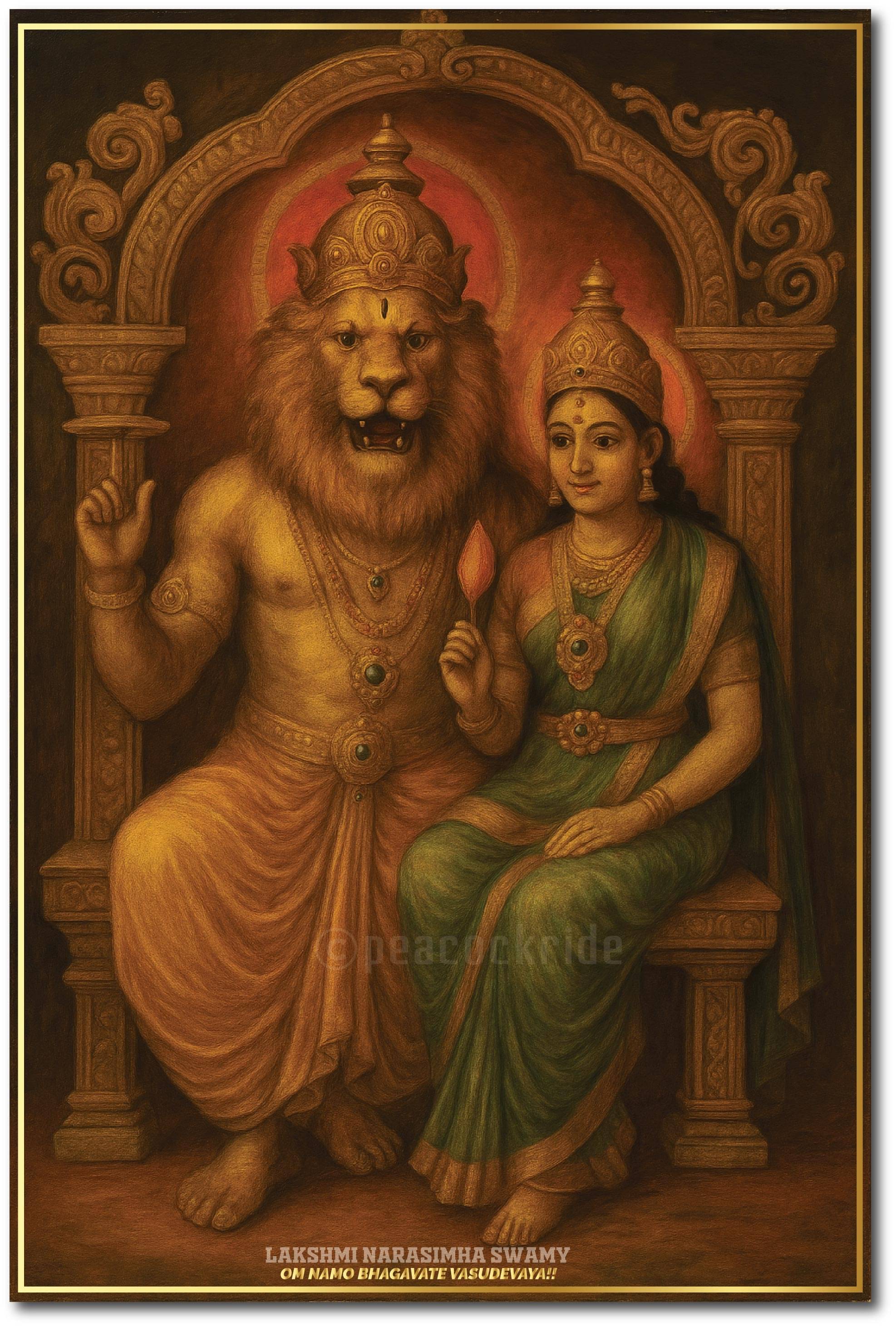 Lord Lakshmi Narasimha Swamy I Om Namo Bhagavate Vasudevaya I Narashimha I Hinduism I Wall Poster Lord Lakshmi Narasimha Swamy I Om Namo Bhagavate Vasudevaya I Narashimha I Hinduism I Wall Poster