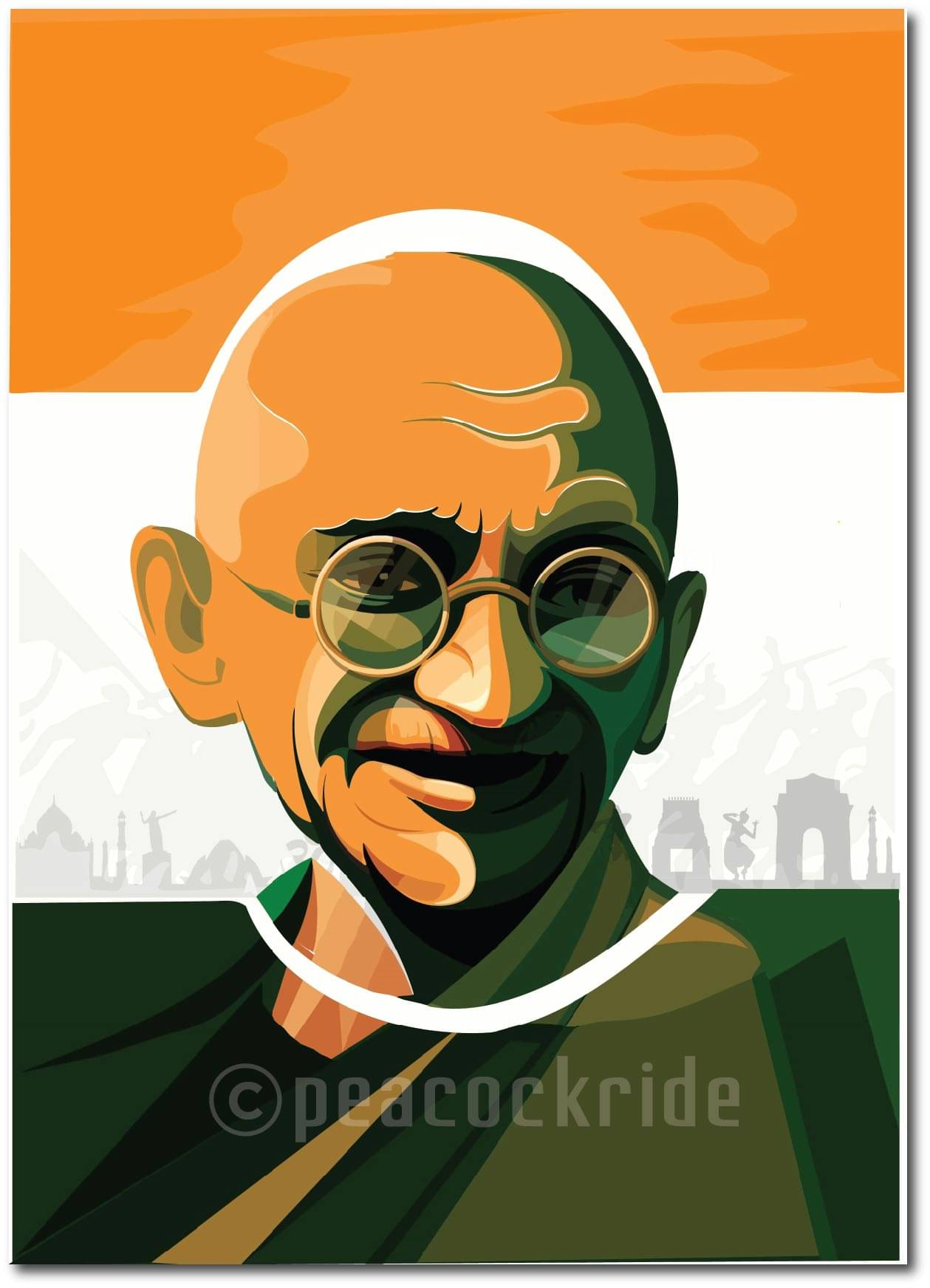     			Mahatma Gandhi - Father of the Nation India I Wall Poster