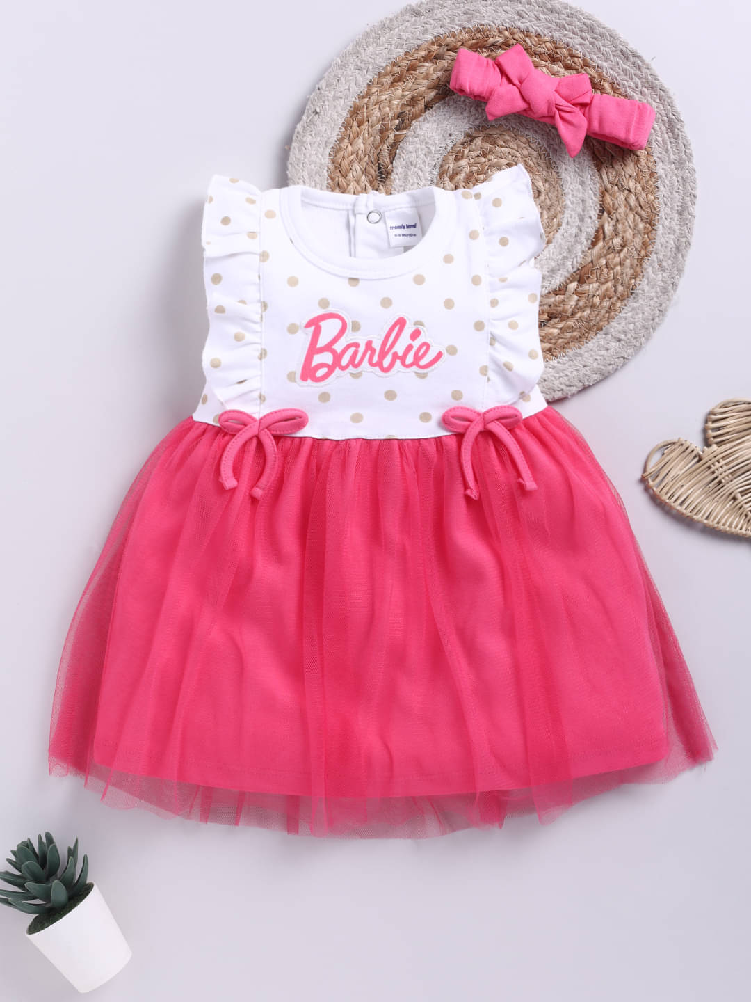     			Mom's Love Pack of 1 Baby Girls Cotton Dress ( Pink )