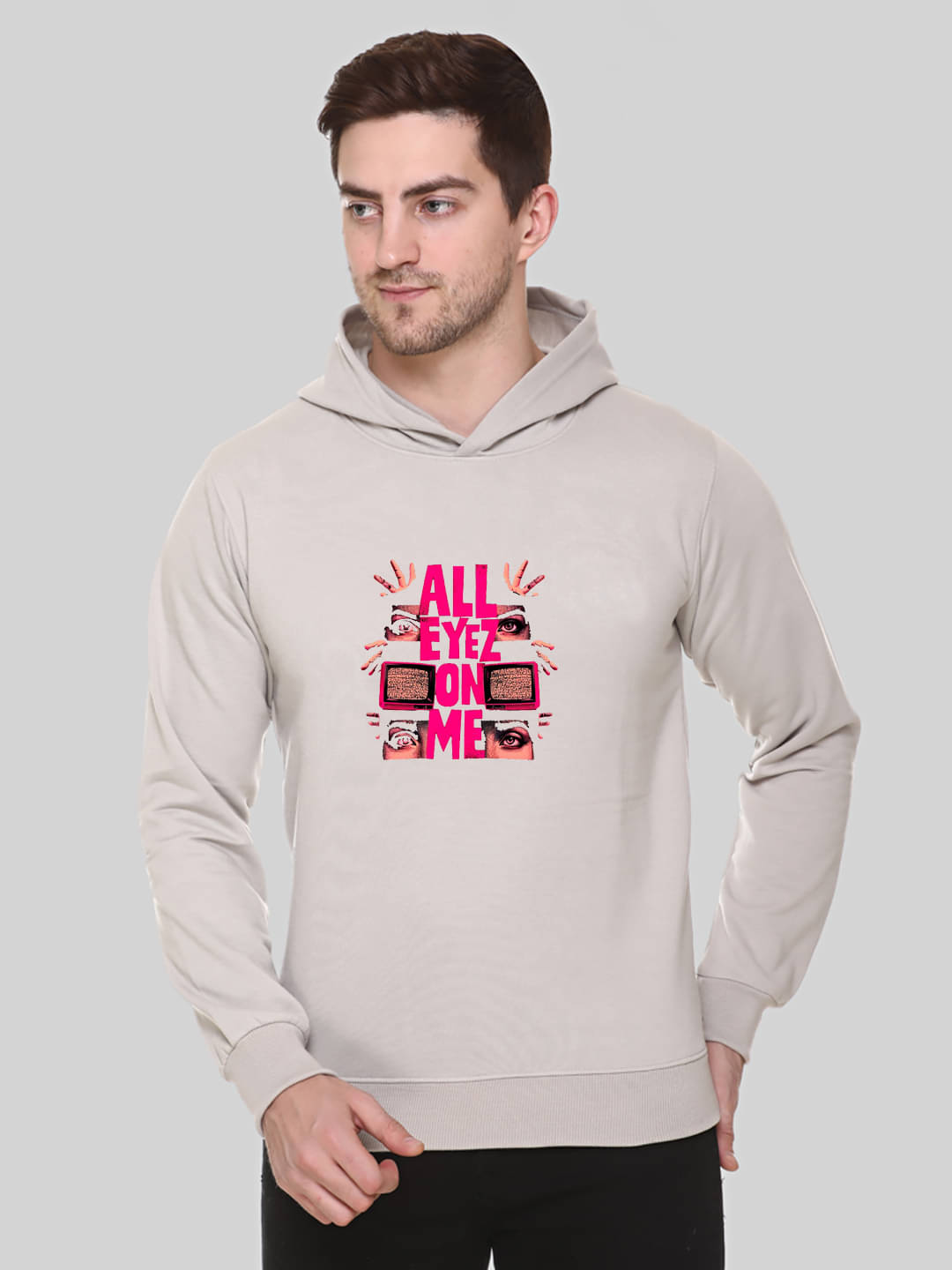 OBAAN Fleece Hooded Men's Sweatshirt - Beige ( Pack of 1 ) OBAAN Fleece Hooded Men's Sweatshirt - Beige ( Pack of 1 )