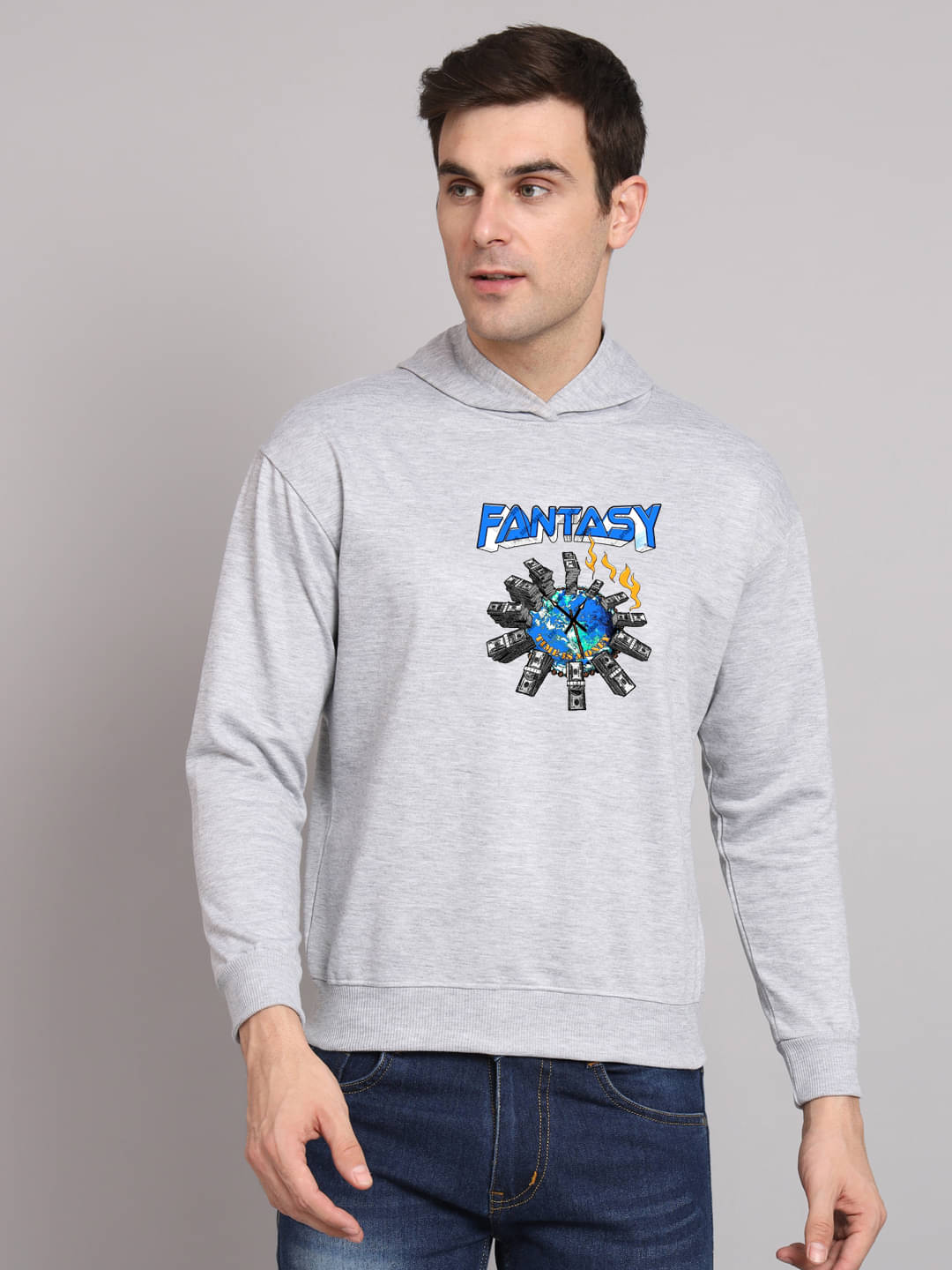 OBAAN Fleece Hooded Men's Sweatshirt - Light Grey ( Pack of 1 )     			OBAAN Fleece Hooded Men's Sweatshirt - Light Grey ( Pack of 1 )