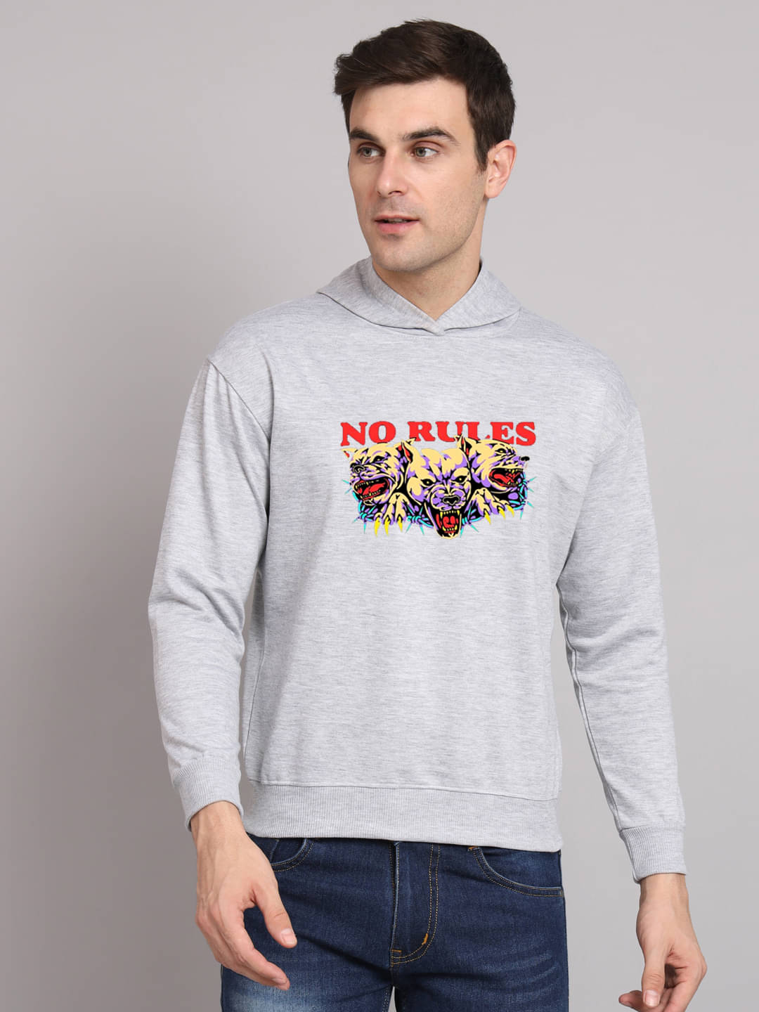 OBAAN Fleece Hooded Men's Sweatshirt - Light Grey ( Pack of 1 ) OBAAN Fleece Hooded Men's Sweatshirt - Light Grey ( Pack of 1 )