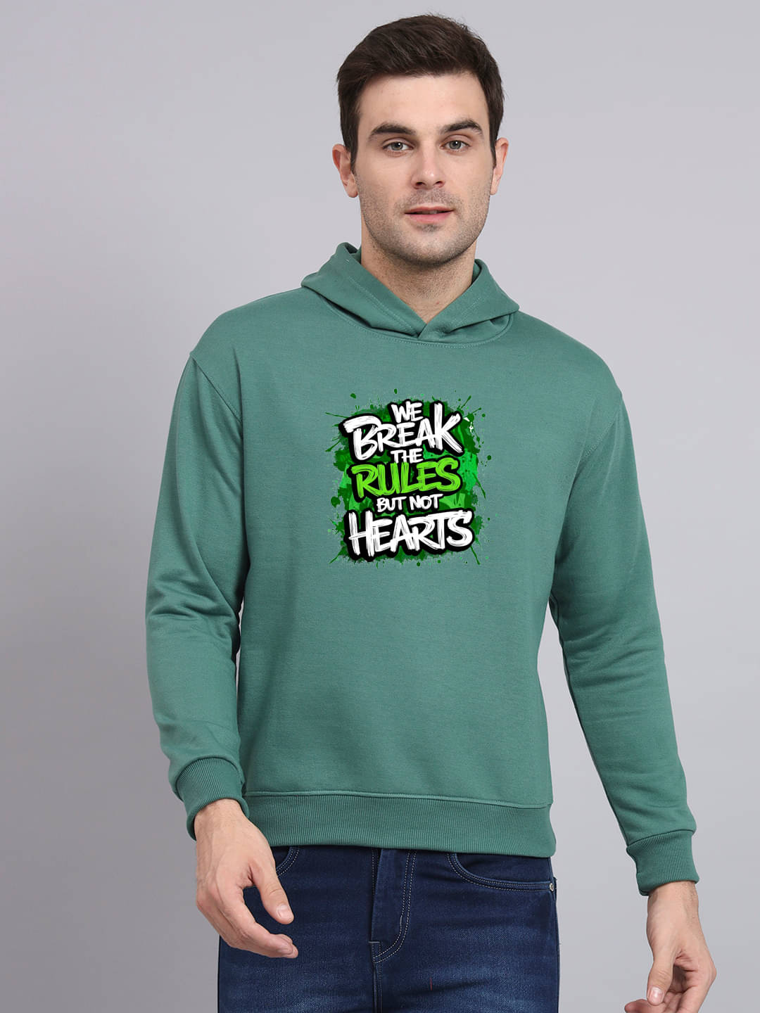 OBAAN Fleece Hooded Men's Sweatshirt - Green ( Pack of 1 )     			OBAAN Fleece Hooded Men's Sweatshirt - Green ( Pack of 1 )