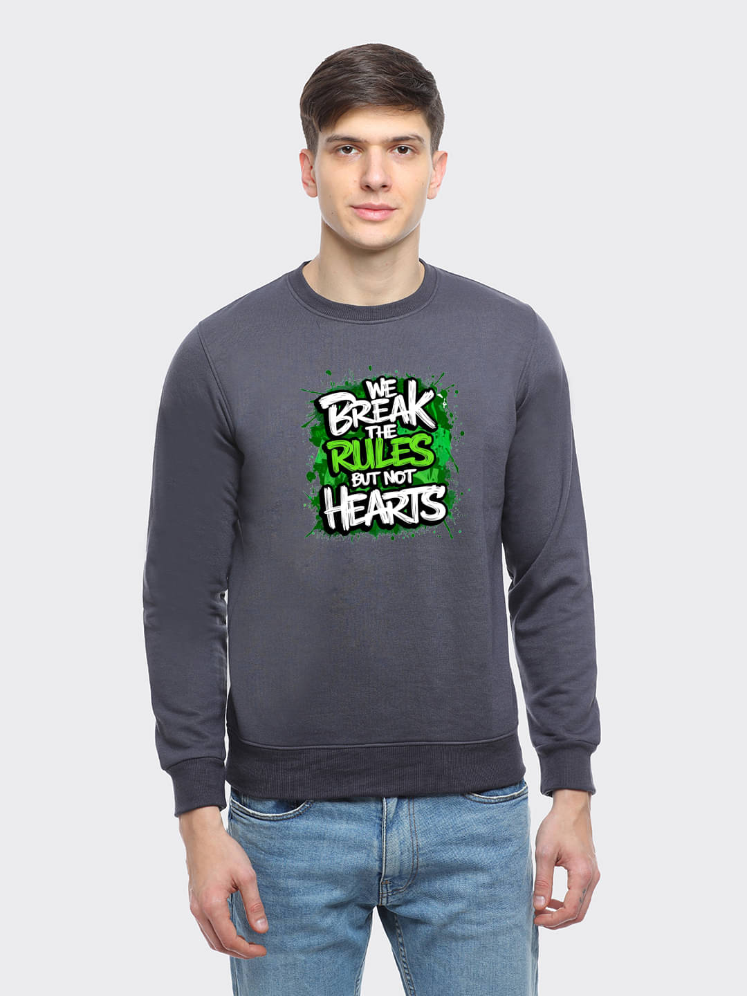OBAAN Fleece Round Neck Men's Sweatshirt - Grey ( Pack of 1 ) OBAAN Fleece Round Neck Men's Sweatshirt - Grey ( Pack of 1 )