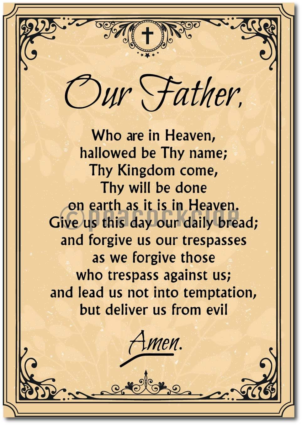     			Our Father who are in Heaven I Jesus Chirst Prayer I Jesus Chirst Wall Poster
