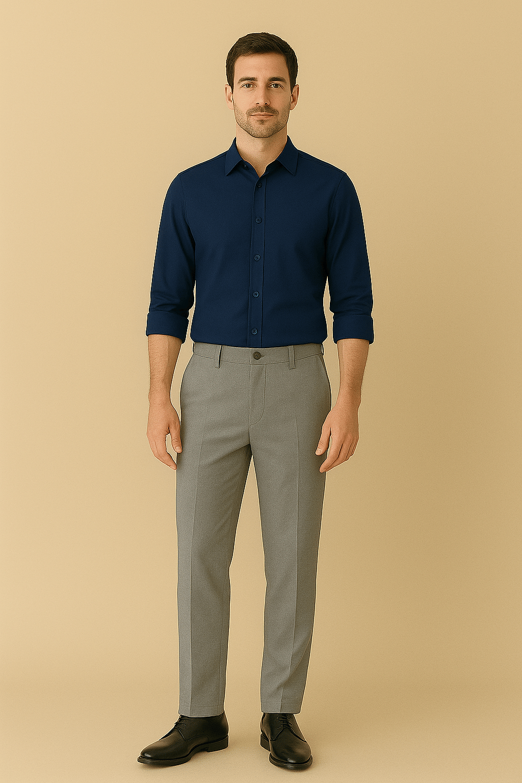     			Panchvati Enterprise Cotton Blend Regular Fit Self Design Full Sleeves Men's Casual Shirt - Blue ( Pack of 1 )