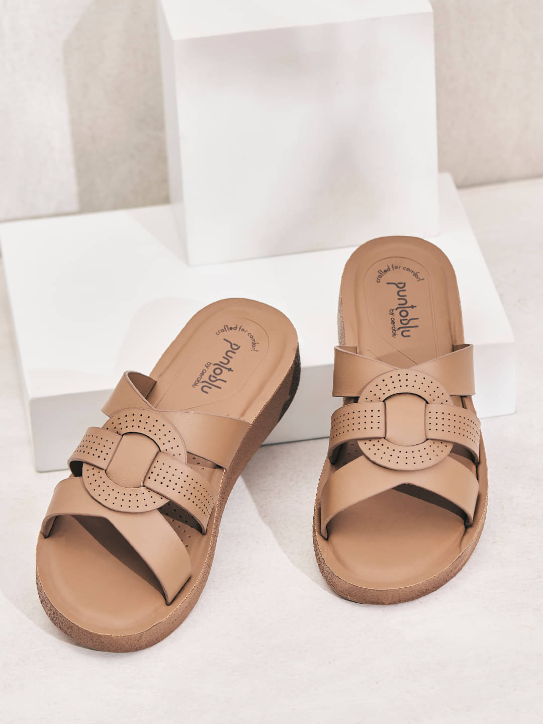     			Puntoblu Beige Women's Slide