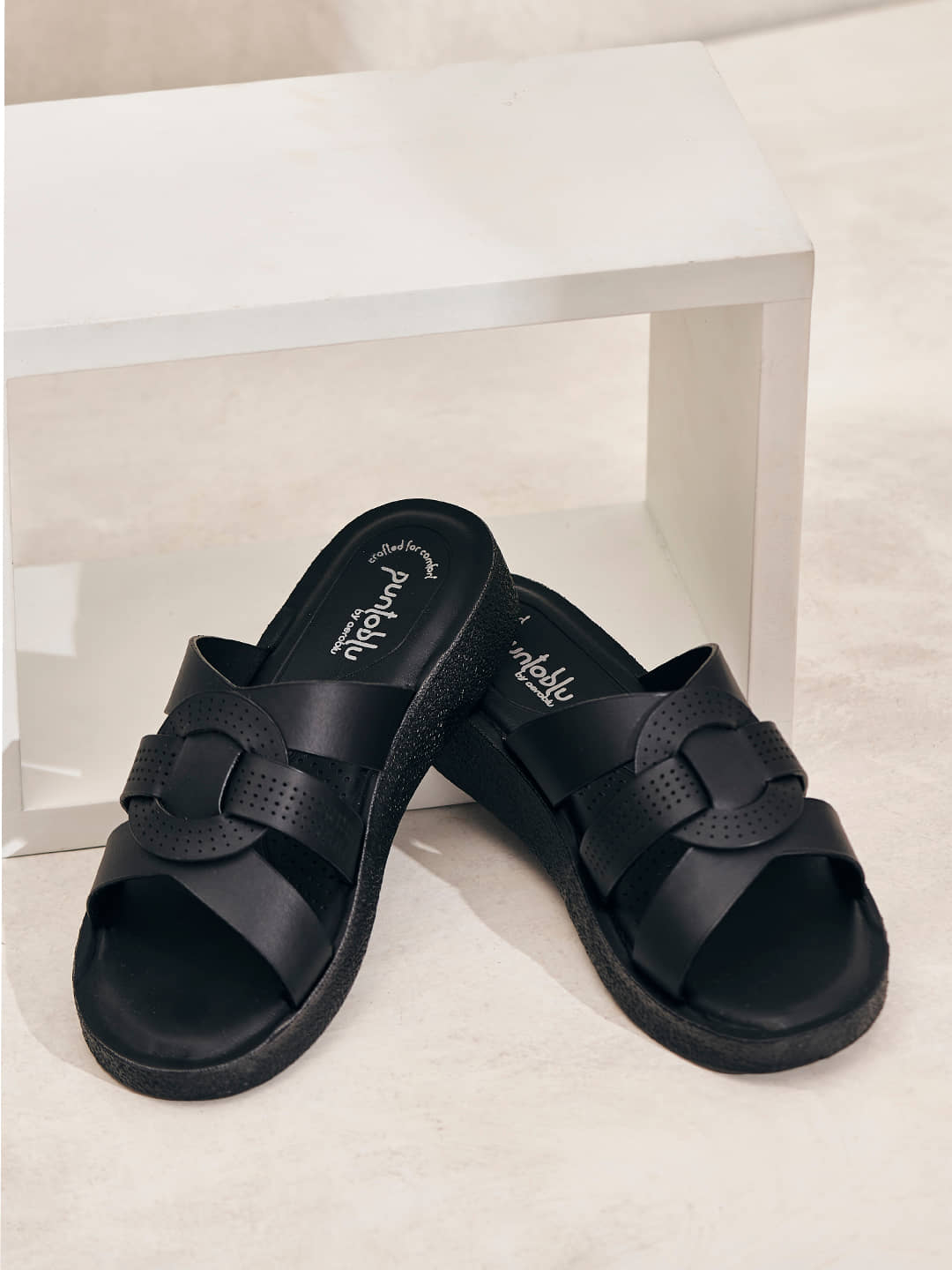 Puntoblu Black Women's Slide