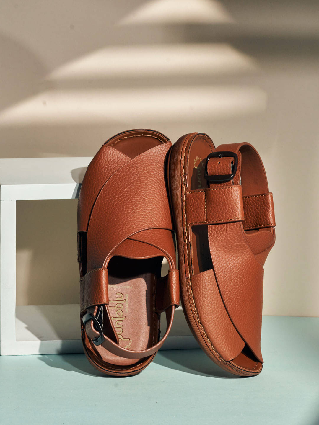 Puntoblu - Tan Men's Floater Sandals Puntoblu - Tan Men's Floater Sandals