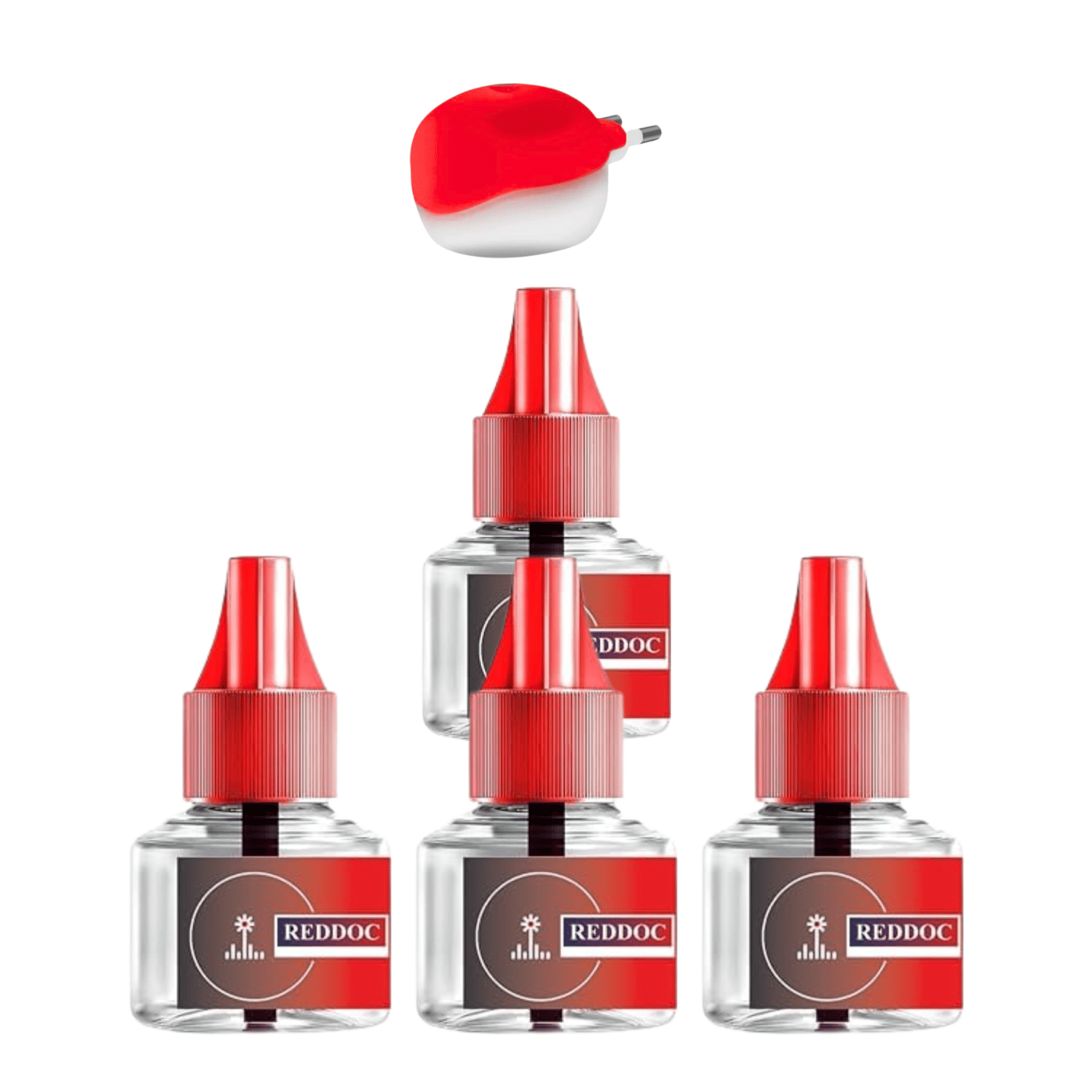 REDDOC Herbal Mosquito Repellent Refill –Natural Protection Against Dengue & Mosquitoes | Mosquito Repellent & Killer RED (PACK OF 4) REDDOC Herbal Mosquito Repellent Refill –Natural Protection Against Dengue & Mosquitoes | Mosquito Repellent & Killer RED (PACK OF 4)