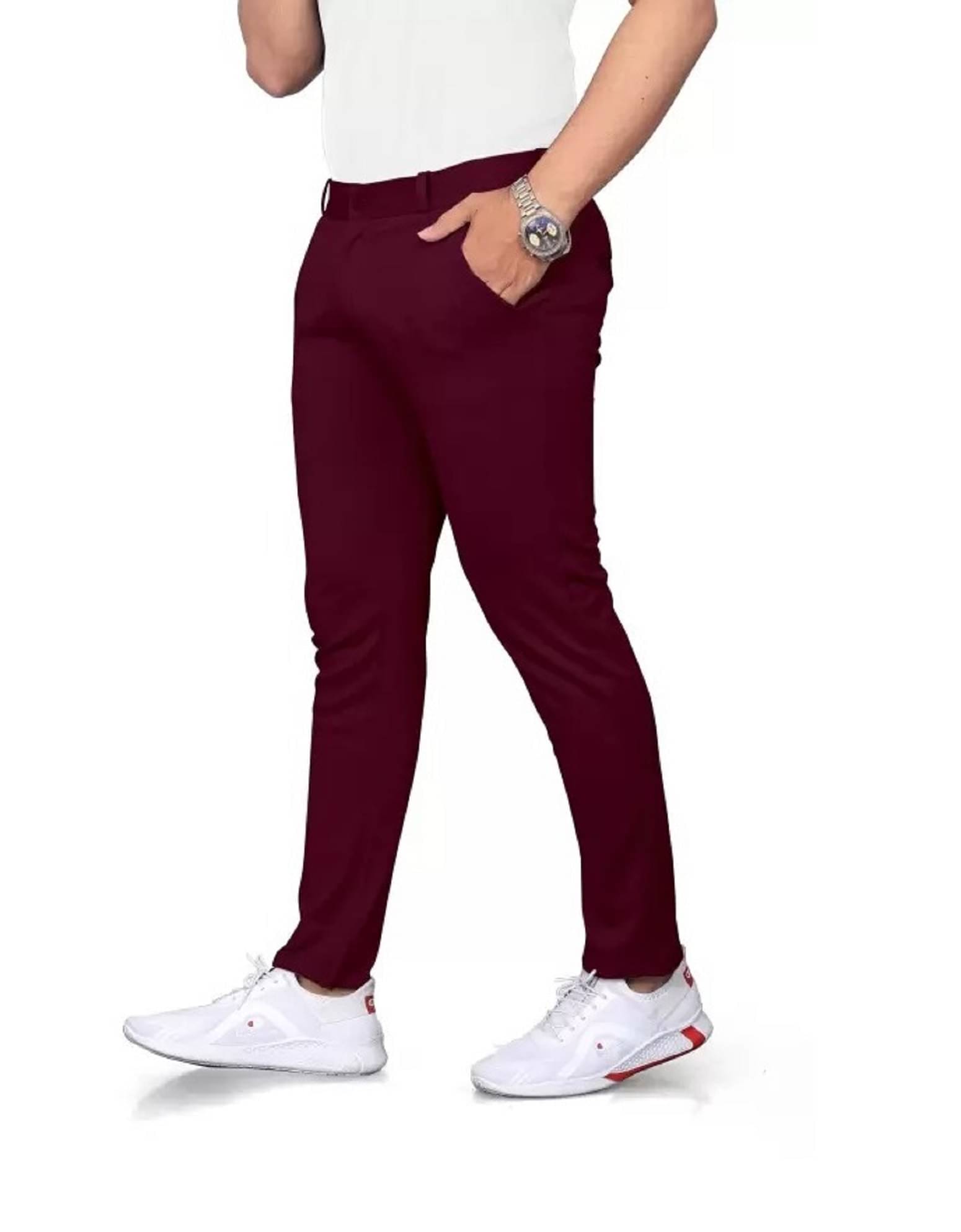     			REKHOLA Regular Men's Trouser - Maroon ( Pack of 1 )