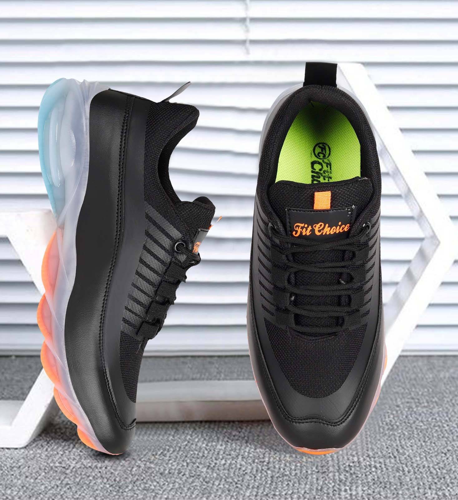RU SHOES Training & Gym Shoes Black Men's Sports Running Shoes RU SHOES Training & Gym Shoes Black Men's Sports Running Shoes