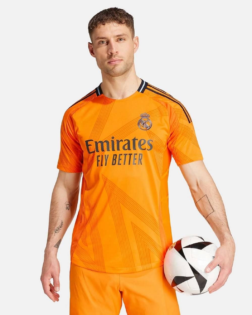     			Real Madrid Orange Mbappe 10 Football Jersey for Men 2025/26