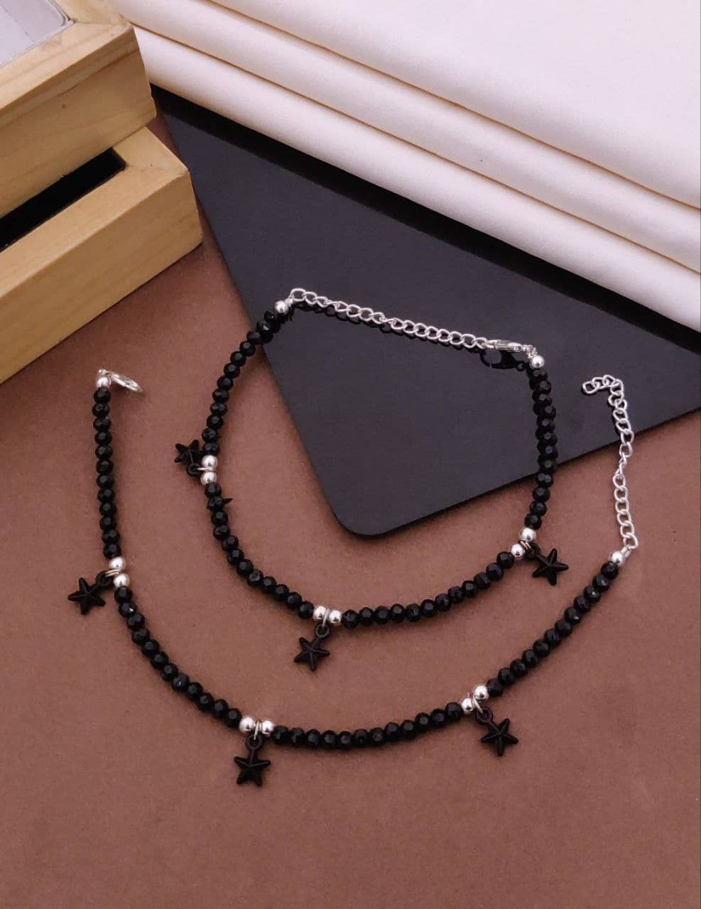 Shivay Fashion  hub Silver Anklets ( Pack of 2 ) - Anklets | Buy online on ZillyBuy