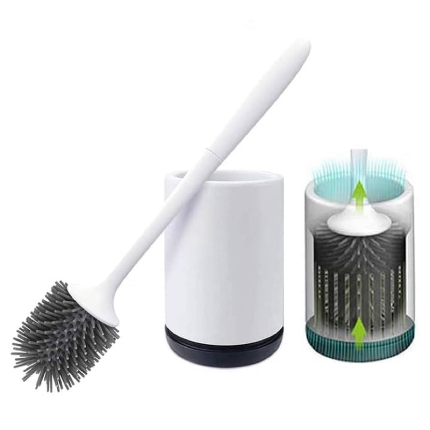     			Silicone toilet brush with holder stand | Flexible toilet cleaning brush | Bathroom cleaning brush | Soft bristles silicone brush | Toilet brush for bathroom | Compact holder toilet brush | Snapdeal toilet brush silicone | Modern toilet brush set