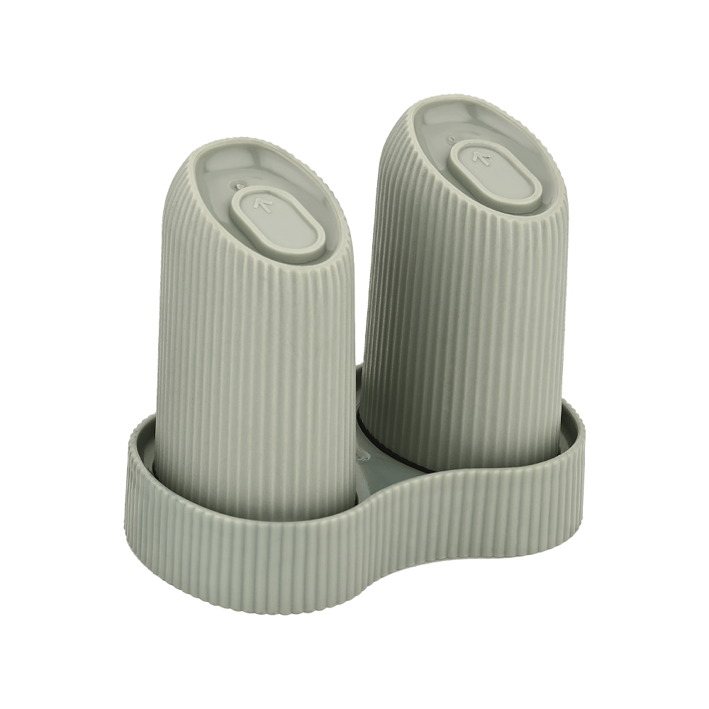     			Sonal Carter Plastic Green Salt/Pepper Container ( Set of 2 )