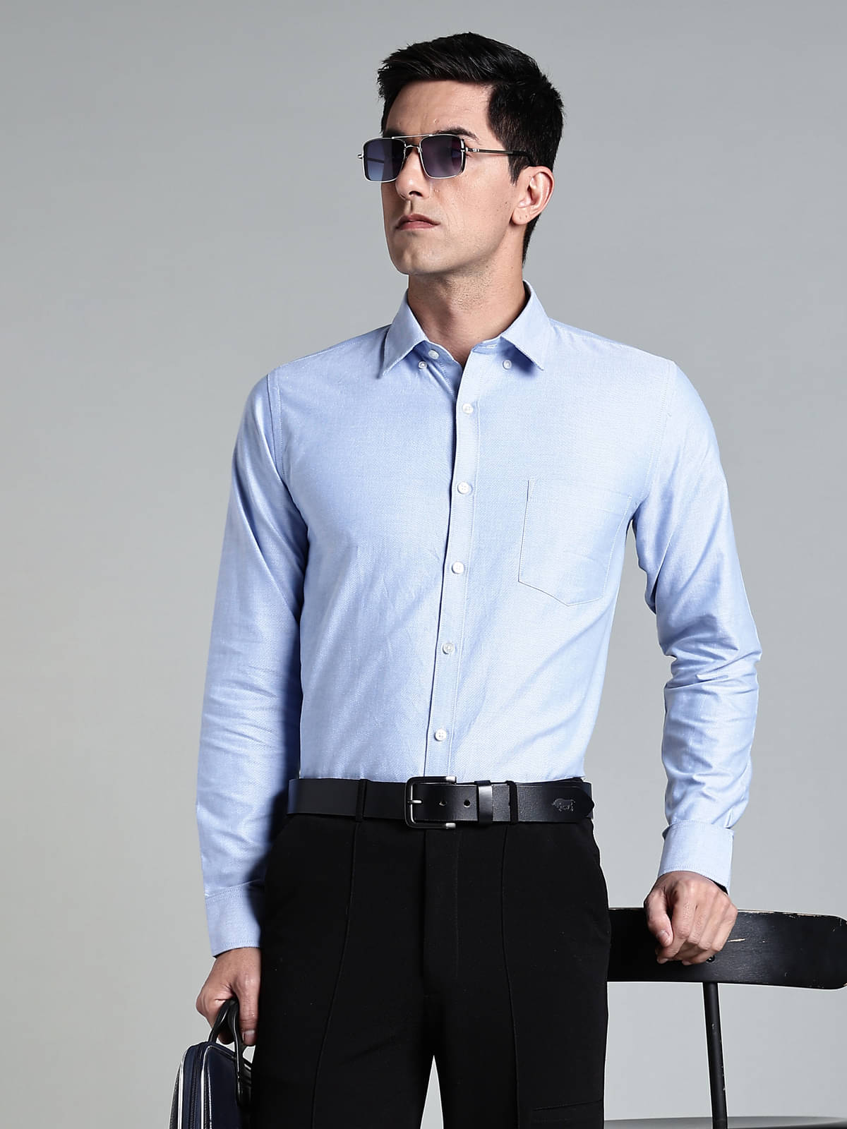 Southbay Cotton Regular Fit Full Sleeves Men's Formal Shirt - Light Blue ( Pack of 1 )     			Southbay Cotton Regular Fit Full Sleeves Men's Formal Shirt - Light Blue ( Pack of 1 )