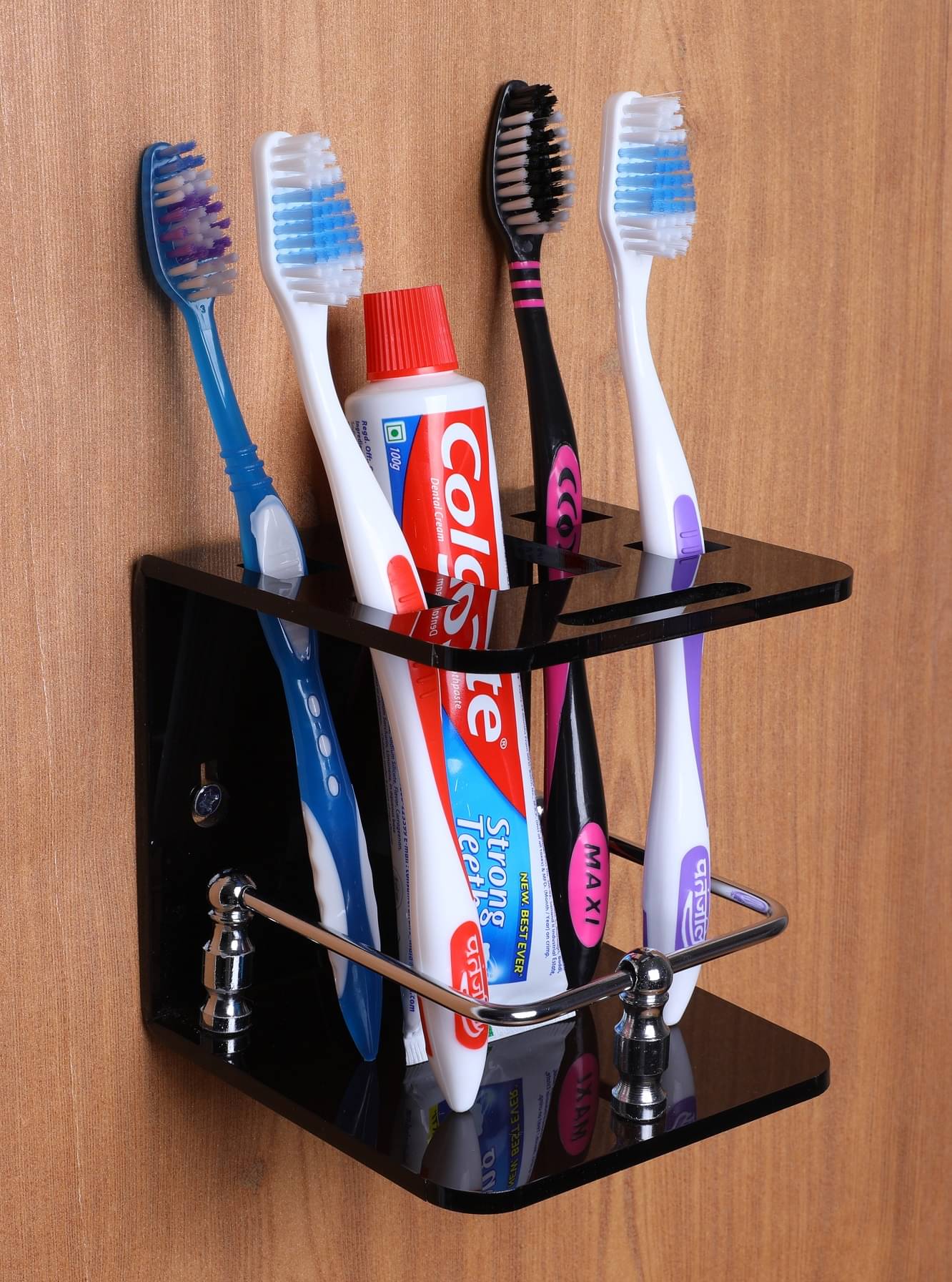     			Spiry Acrylic Toothbrush Holder Toothpaste Stand Brush Stand for Wall,Tumbler Holder Bathroom Accessories