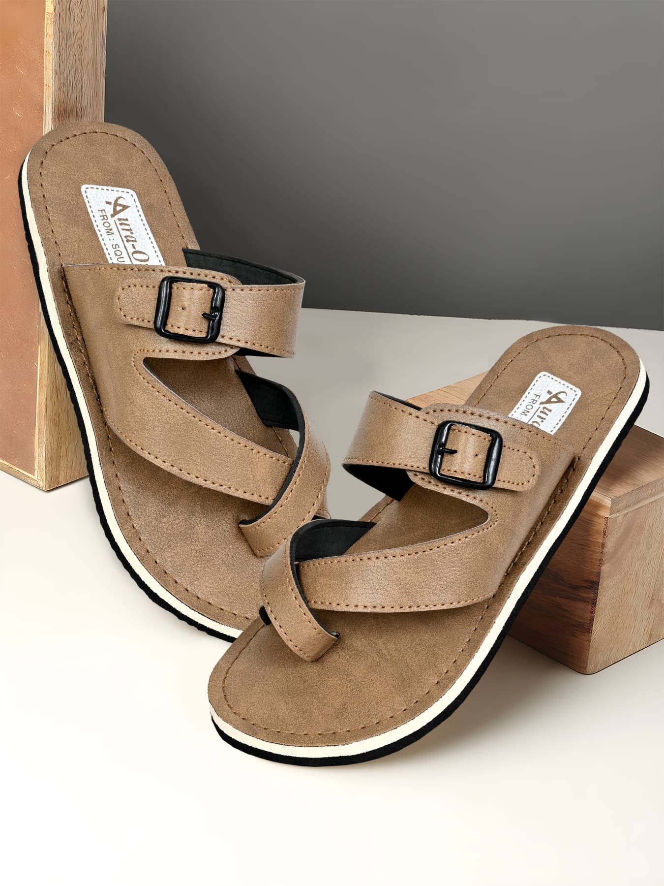     			Squash Beige Men's Thong Flip Flop