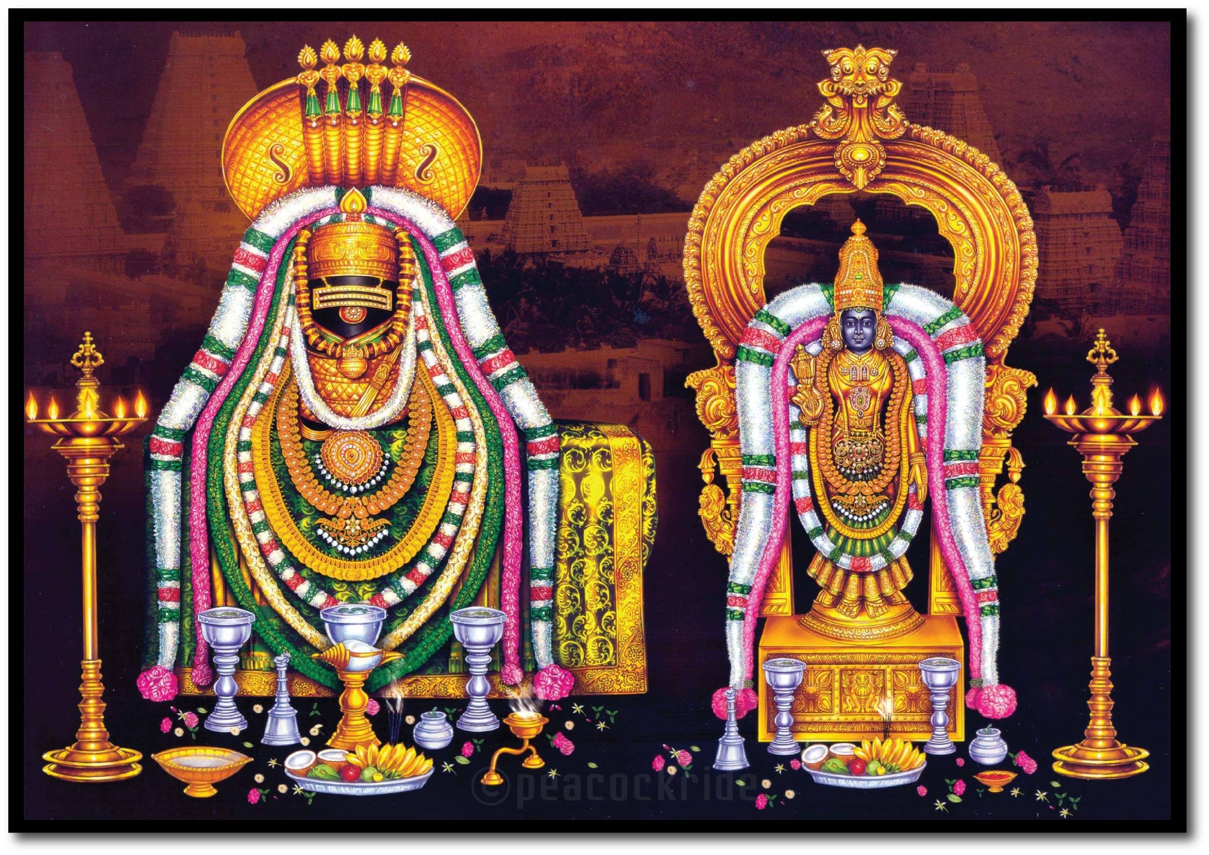 Sri Annamalaiyar Sri Unnamalai Amman I Tiruvannamalai I Shri Annamalaiyar Temple I Wall Poster Sri Annamalaiyar Sri Unnamalai Amman I Tiruvannamalai I Shri Annamalaiyar Temple I Wall Poster