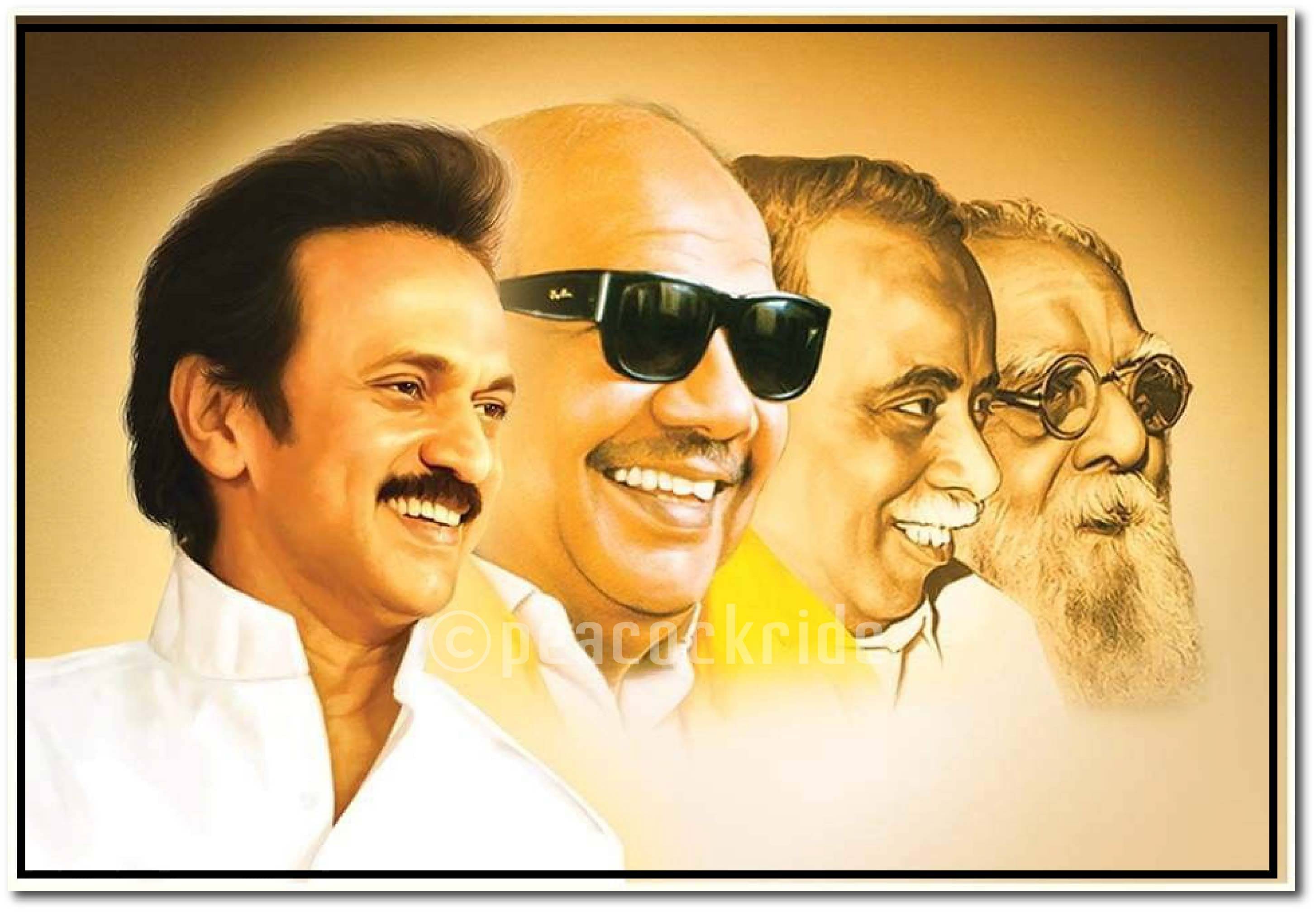     			Stalin Kalaignar Periyar Anna I DMK I Wall Poster