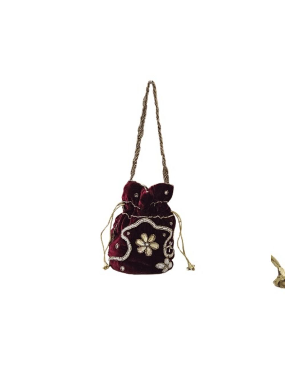     			Sunvika House Maroon Velvet Potli